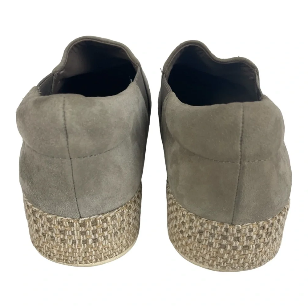 Vince Espadrille Platform‎ Slip-on Sneakers Gray Suede Size 7.5 / 37.5